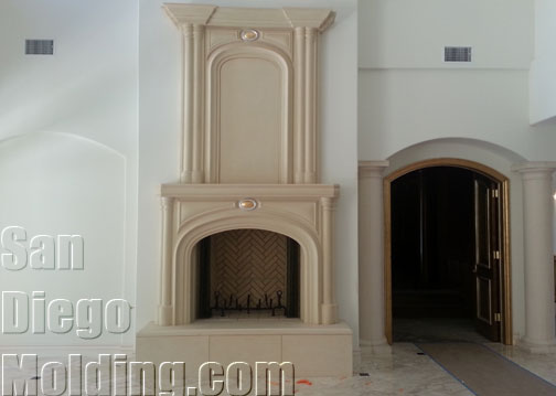 Precast Stone Fireplace mantle